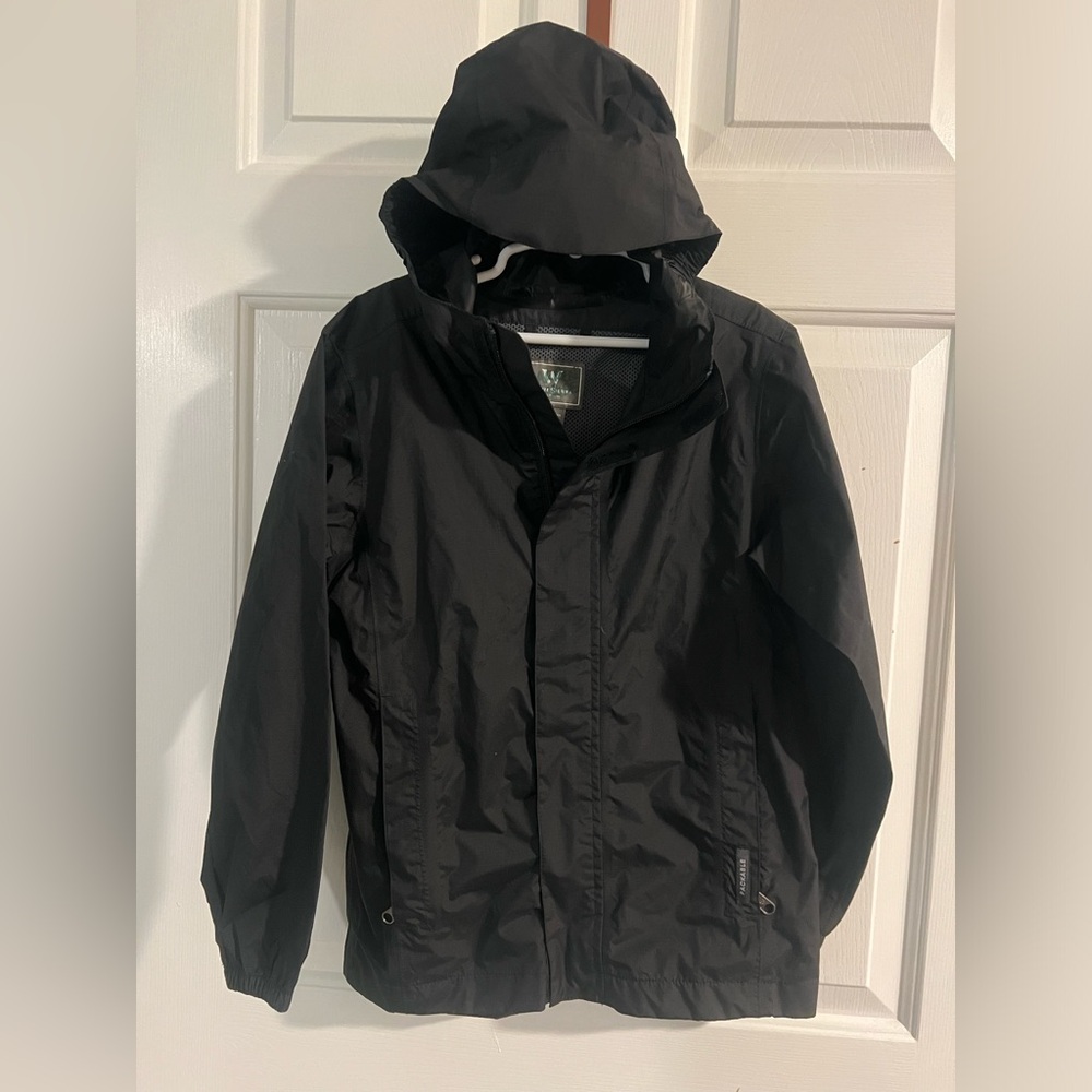 White Sierra Packable Black Jacket